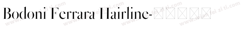 Bodoni Ferrara Hairline字体转换